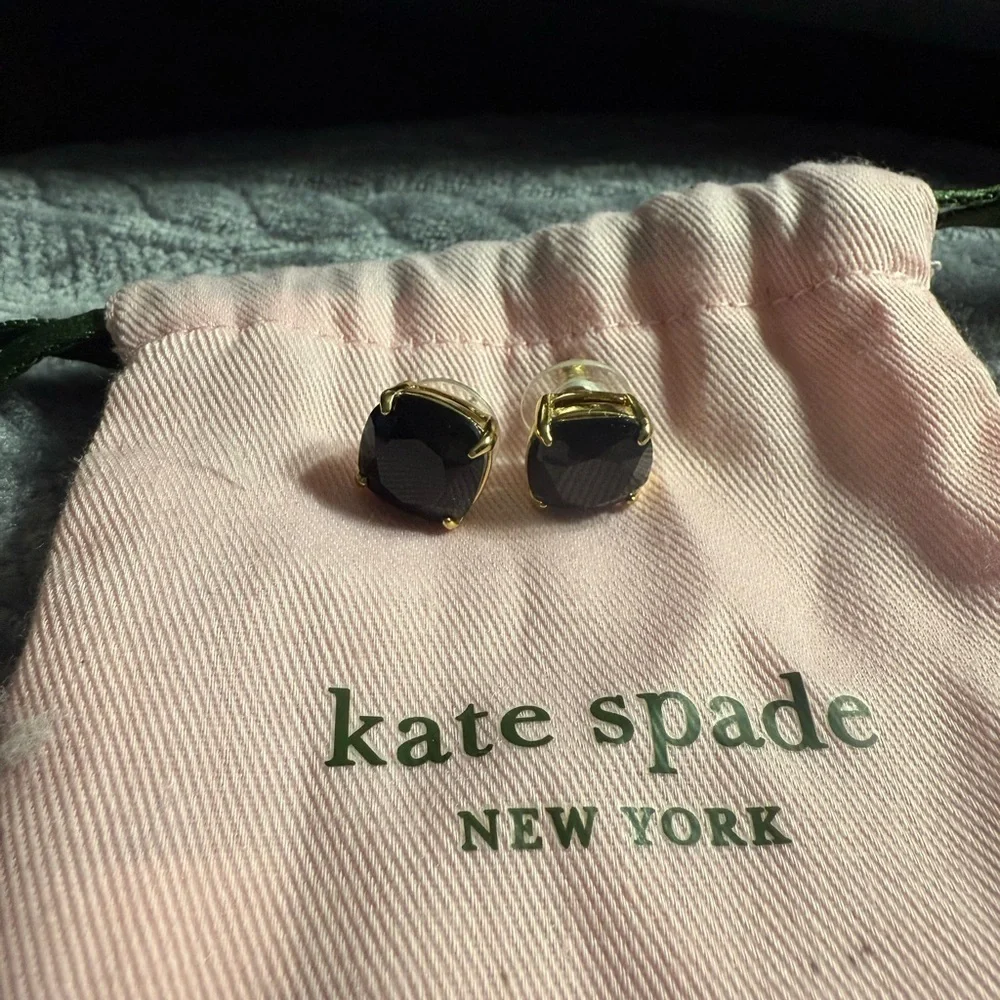 Kate Spade Gold and Black Stud Earrings